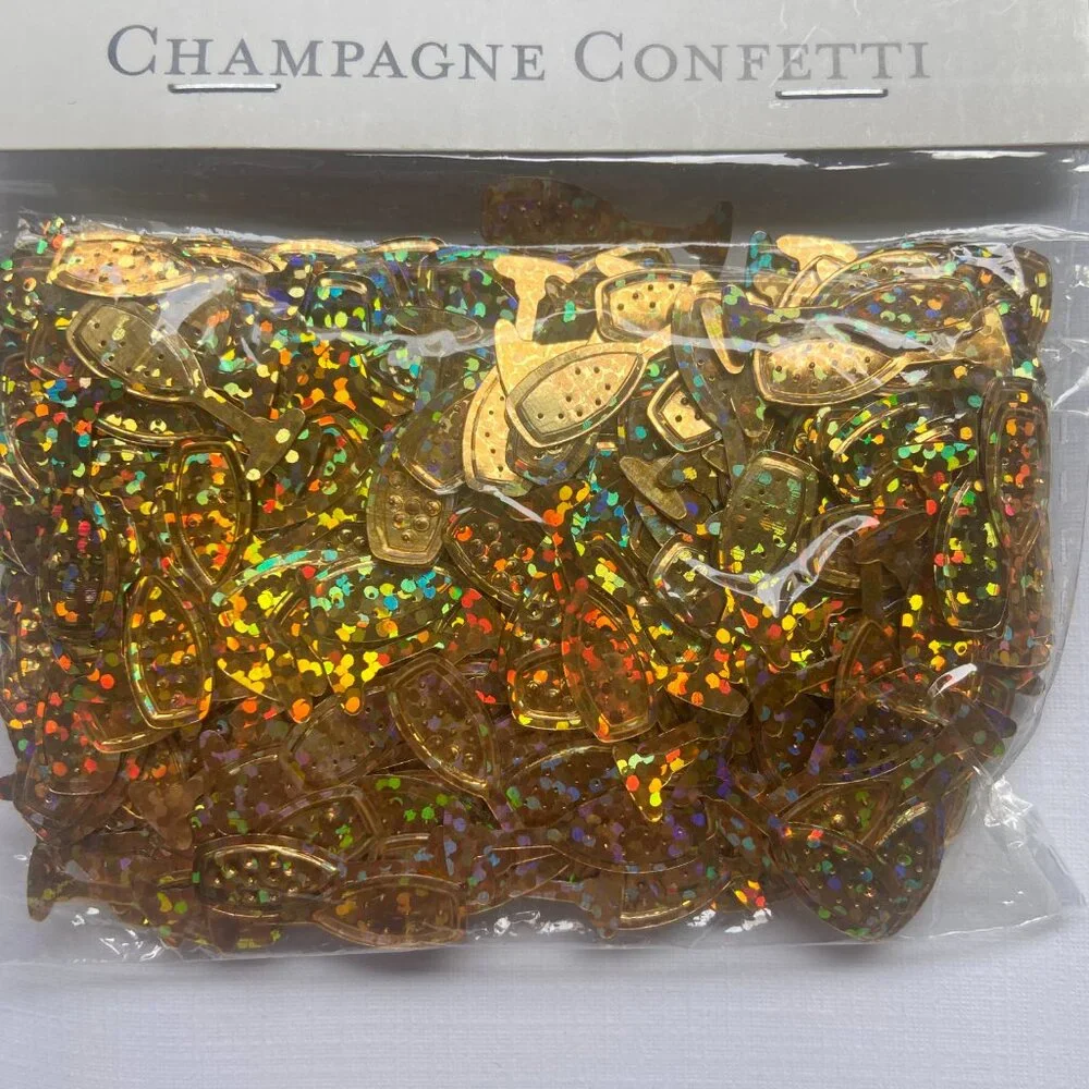 NEW Paper Source Gold Champagne Confetti Holiday Party Decor (Packs of 2)